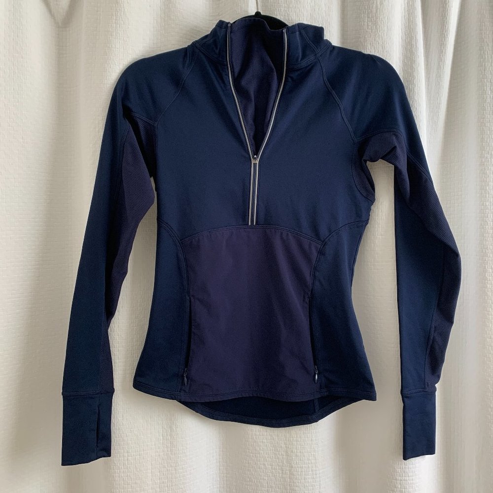 Athleta Blue Half Zip Jacket